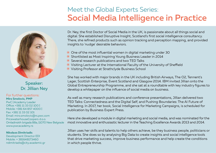 Meet the Global Experts Series: Social Media Intelligence in Practice Masterclass