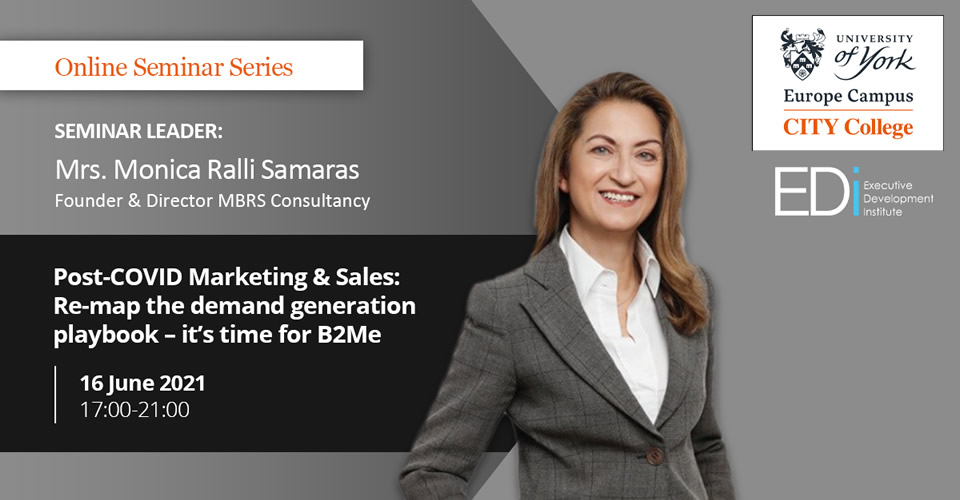 Executive Development Seminar by Ms Monica Ralli-Samaras on "Post-covid marketing & sales"